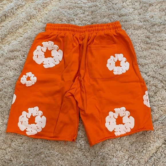 Denim Tears Orange shorts flared the cotton wreath men’s size large - Picture 2 of 2